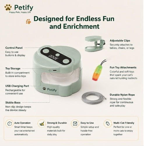 Cat Treadmill Toy – Automatic Moving & Educational Toy with Remote Control - Petify