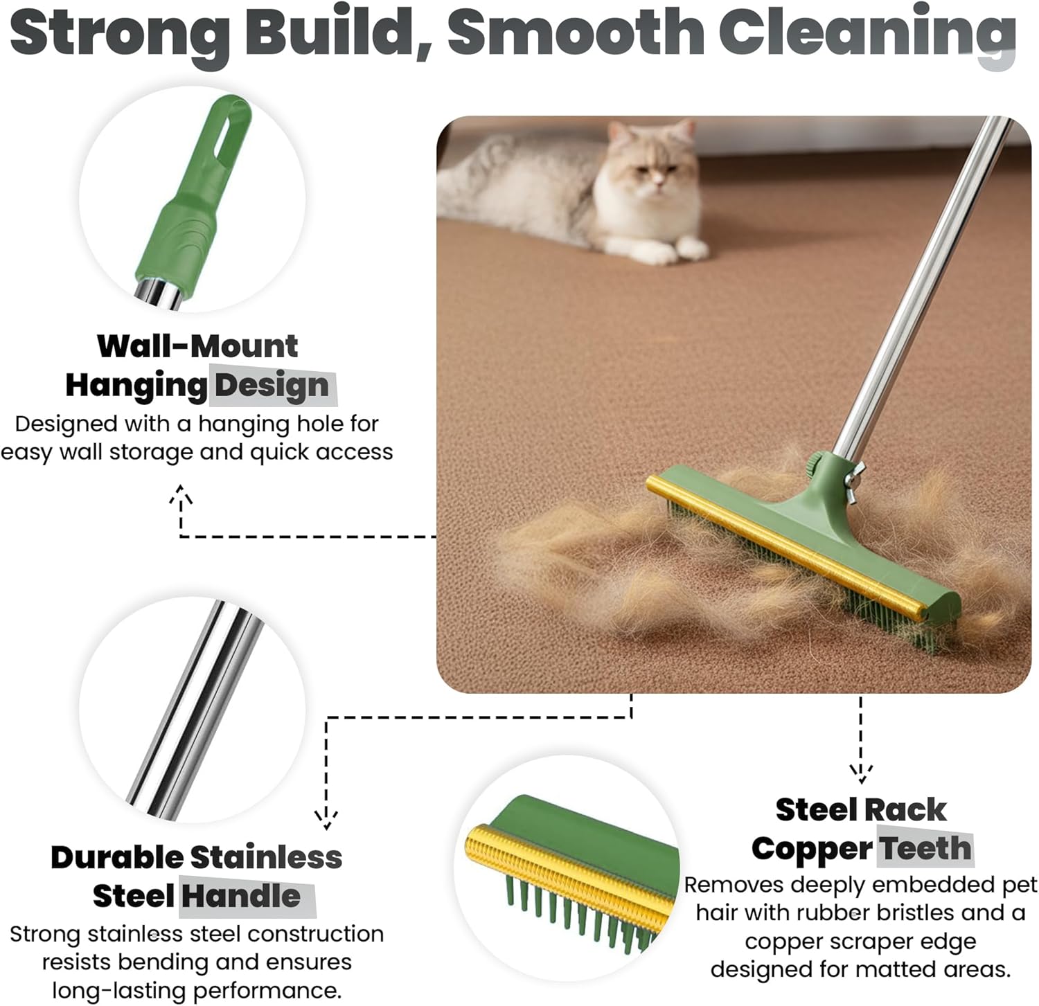 Petify™ 5 - in - 1 Carpet Rake - Petify